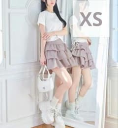 michellMacaron フリル美脚スカートくすみピンクxsサイズのサムネイル