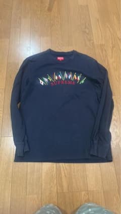 Supreme 19FW Flags L/S Tee ネイビー Mサイズのサムネイル