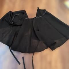 キッズ　バレエ スカート ブラック 巻きスカート