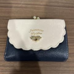 Liz Lisa スカラップエッジ 三つ折り財布 ネイビー/ベージュのサムネイル