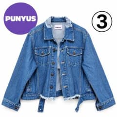 PUNYUS プニュズ デニムジャケット サイズ3 ダメージ加工のサムネイル