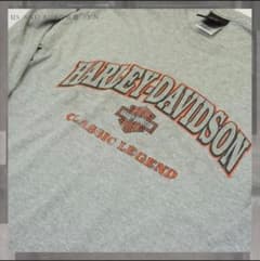Harley-Davidson 長袖Tシャツ グレー 両面プリントのサムネイル