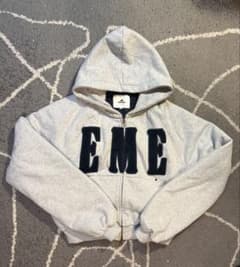EME STUDIOS グレー フード付き パーカー EME STUDIOS グレー フード付き パーカー - メルカリ