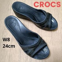 クロックスササリー　サンダル　W8 クロックス サンダル ジニー w8 24cm 黒 ／ ササリー ササリ ミュール
