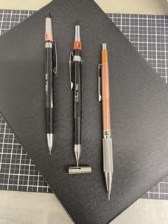 OHTO シャープペンシル 0.3mm 黒オレンジシルバーのサムネイル