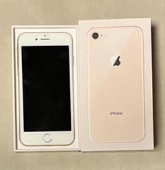 iPhone8 64GB ピンク（ローズゴールド）箱あり【修理歴無】SIMフリーのサムネイル