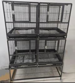 2段式インコケージ 大型ケージ 横網 巣箱窓付き 鳥かご 465 繁殖ケージ 2段式インコケージ 大型ケージ 横網 巣箱窓付き 鳥かご 465 繁殖ケージ