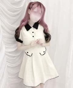 HONEY MEW アイボリー 半袖 ワンピース ツイード バックリボン HONEY MEW アイボリー 半袖 ワンピース ツイード バックリボン - メルカリ