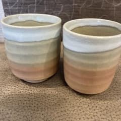 萩焼き　湯飲み 2客セット 陶器のサムネイル