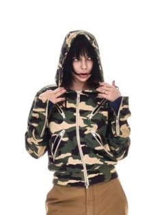 【Beeden】 DUALITY ZIP DESIGN HOODIE フーディーのサムネイル