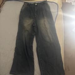 ダークブルーワイドレッグデニムのサムネイル