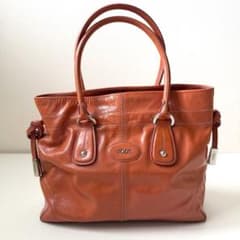 TOD'S トッズ Dバッグ トートバッグ パテントレザー オレンジ - メルカリ