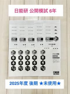 日能研 6年 公開模試 ☆未使用☆2025年度 後期【全5回分】 - メルカリ