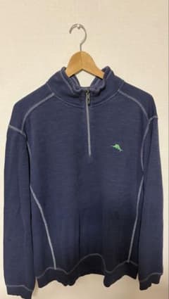 Tommy Bahama ハーフジップ スウェット ネイビー Lのサムネイル