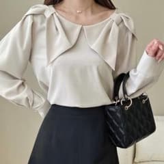 【美品】GRL グレイル GRL リボンカラーブラウス[ta107]のサムネイル