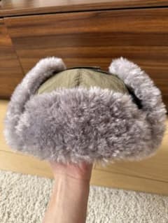 フライトキャップ 耳あて付き グレーのサムネイル