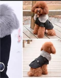犬の服　コード　冬服　Sサイズ　グレー　ドッグウェア　犬服のサムネイル