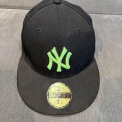 New Era 59FIFTY NY ヤンキース キャップ ブラック×ライムのサムネイル