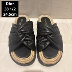 美品】Dior ディオール サンダル カナージュ ツイスト24.5/38.5