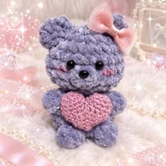 きらもこハートベア くま あみぐるみ ハートのサムネイル