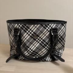 Burberry ハウスチェック キャンバス×レザー トートバッグ - メルカリ