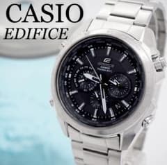 261 CASIO 時計 エディフィス 電波ソーラーウォッチ ブラック - メルカリ
