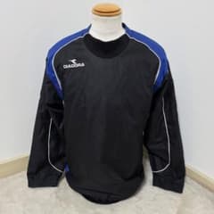DIADORA ディアドラ 裏メッシュ ピステ ウェア【L】黒 青 サッカーのサムネイル