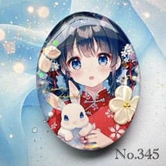 きらめく春 白うさちゃんラウンドレジンヘアゴム レジン ヘアゴム うさぎちゃん 女の子 No.345 - メルカリ