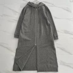 極美品 ギャルリーヴィー ウールカシミヤジャージー フーデッドジップ