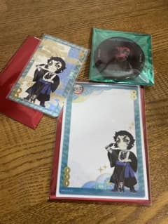 鬼滅の刃 中国限定 非遺 獪岳カード クリアカード 缶バッジ 3点セット