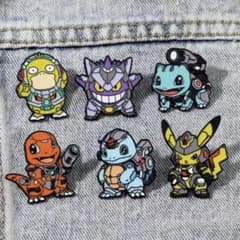 ポケモン ピンバッジ 6個セット ピンズ ピカチュウ ゲンガー コダック
