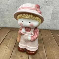 昭和レトロ コトブキ 陶器製 女の子 靴べら立て 靴べら入れ スタンド