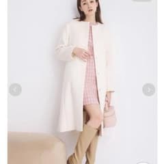 CELFORD（セルフォード）カシミヤ混ノーカラーコート　IVR 36サイズ カシミヤ混ノーカラーコート(コート)｜OUTER（アウター）｜CELFORD