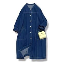 極美品◆ヒロコビス デニムワンピース 洗える コットン 大きい 羽織り 15 極美品◇ヒロコビス デニムワンピース 洗える コットン 大きい 羽織り