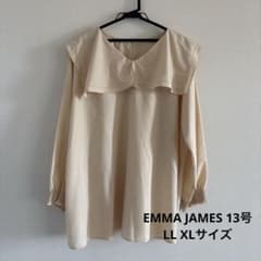 ブラウス 長袖 アイボリーEMMA JAMES 13号　LL XL レディースのサムネイル