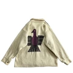 80s 90s エクアドル製 サンダーバード ウールジャケット 生成り アルパカ 80s 90s エクアドル製 サンダーバード ウールジャケット 生成り