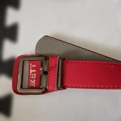 ZETT 野球用ベルト レッド ツヤなしのサムネイル