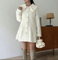 NICE CLAUP ティペット付きペプラムコート　Mサイズ ティペット付きペプラムコート ナイスクラップ - メルカリ