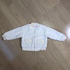 ミキハウスmikihouse 白ジャケット　100sizeのサムネイル