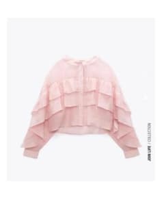ピンクフリルシャツ　ZARAのサムネイル