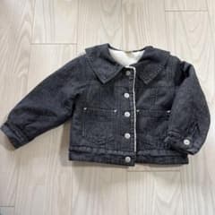 プティマイン 襟ボア デニムジャケット 100cmのサムネイル