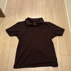 UNIQLO 半袖 ポロシャツ ダークブラウンのサムネイル