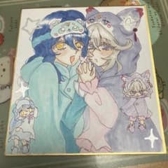 ファンアート 色紙 名探偵プリキュア 帆羽くれあ 森亜るるかのサムネイル