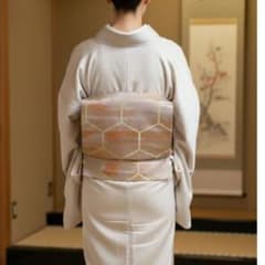 SO-292 袋帯 六通 未仕立て 未使用 西陣織 眼鏡証紙付き 亀甲