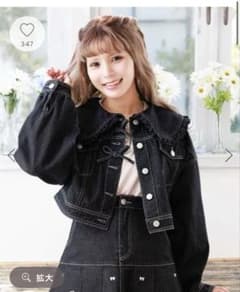 axes femme POETIQUE リボンデザインデニムジャケットのサムネイル