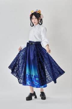 最終価格 hazama 窓辺でそよぐカーテンヴェールのスカート S navy hazama 窓辺でそよぐカーテンヴェールのスカート S navy - メルカリ