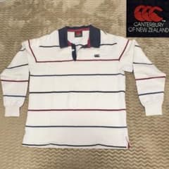 美品❗️Canterbury ストライプ ラガーシャツ　大きめのサムネイル