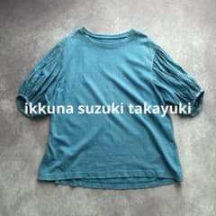イクナ スズキタカユキ ワンピース オーガニックコットン バルーンスリーブ イクナ スズキタカユキ バルーンスリーブカットソー 後染め