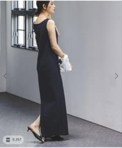 NOBLE ニットライクジョーゼットワンピースネイビー 38 25SS - メルカリ