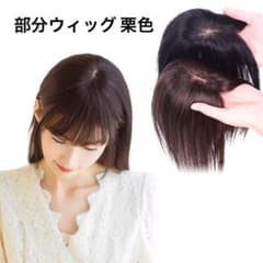 部分ウィッグ 人毛 総手植え 頭頂部 レディース 人工頭皮 ヘアピース